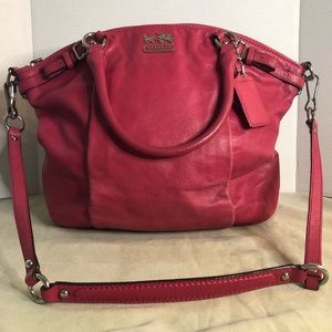 Dark Pink Large Leather Purse